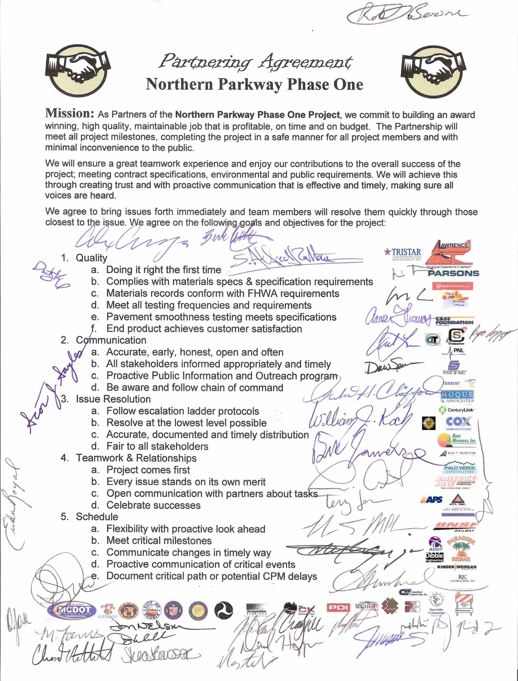northern parkway partnership charter